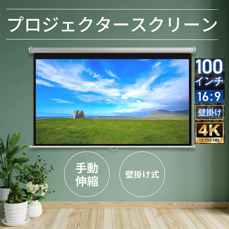 Hanging Projector Screen 100 Inch 16